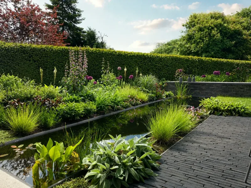vijver en beplanting