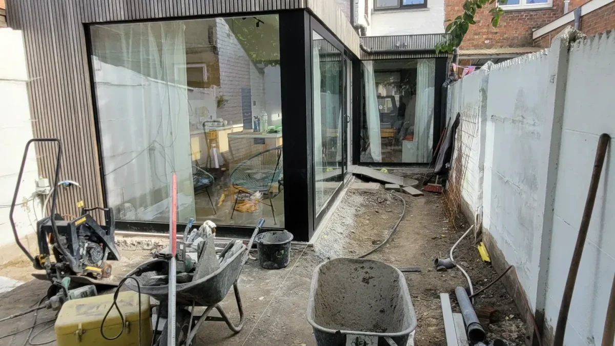 Kindvriendelijke binnentuin bij B&B Huyze Huyghe