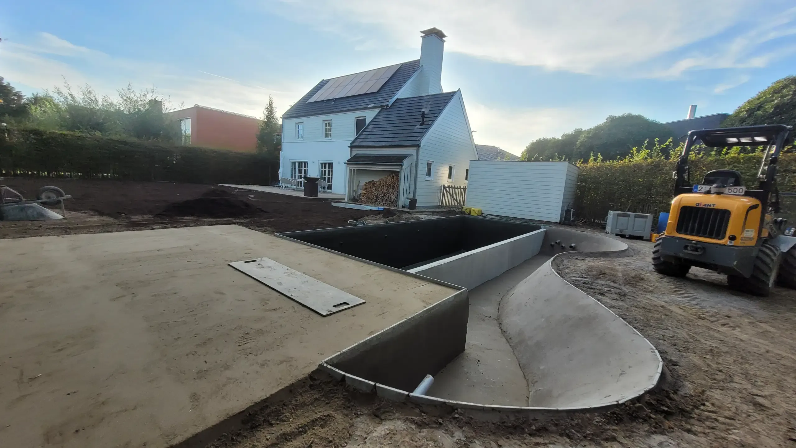 Zwemvijver ruwbouw